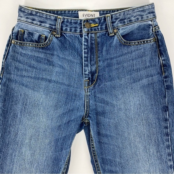 EVIDNT Malibu Blue Dip Dyed Two-Tone Cropped Jeans - Picture 4 of 11